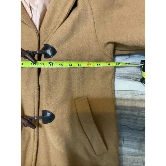 Vintage Stephanie Mathews Wool Women’s Duffle Coat size 3/4 Toggle Closure Hoode - Picture 10 of 10